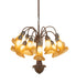 Meyda Tiffany - 276577 - 12 Light Chandelier - Amber Tiffany Pond Lily