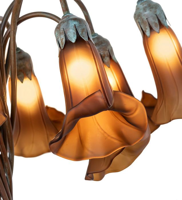 Meyda Tiffany - 276578 - 12 Light Chandelier - Dark Amber Tiffany Pond Lily