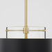 Quorum - 8012-5980 - One Light Pendant - Matte Black/Aged Brass