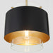 Quorum - 8012-5980 - One Light Pendant - Matte Black/Aged Brass
