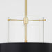 Quorum - 8013-5980 - One Light Pendant - Matte Black/Aged Brass