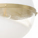 Quorum - 82-12-0880 - One Light Pendant - Studio White w/ Aged Brass