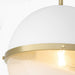 Quorum - 82-12-0880 - One Light Pendant - Studio White w/ Aged Brass
