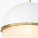 Quorum - 82-14-0880 - One Light Pendant - Studio White w/ Aged Brass