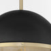 Quorum - 82-14-6980 - One Light Pendant - Textured Black w/ Aged Brass