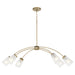 Quorum - 6877-6-80 - Six Light Linear Chandelier - Arpeggio - Aged Brass