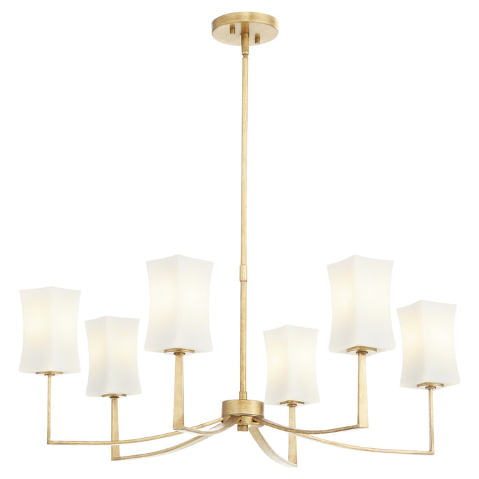Quorum - 681-6-74 - Six Light Chandelier - Ayala - Gold Leaf
