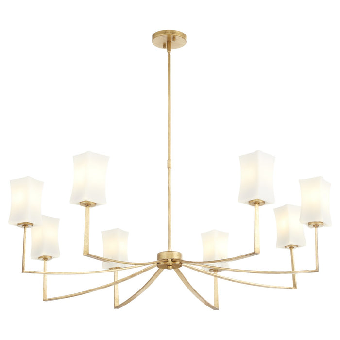 Quorum - 681-8-74 - Eight Light Chandelier - Ayala - Gold Leaf