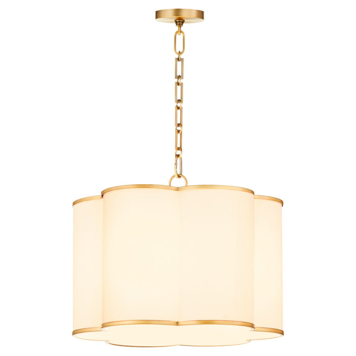 Quorum - 8228-4-47 - Four Light Pendant - Belinder - Non-Lacquered Brass