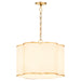 Quorum - 8228-4-47 - Four Light Pendant - Belinder - Non-Lacquered Brass