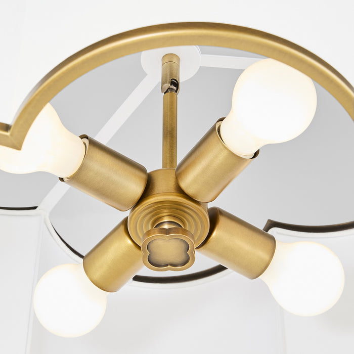 Quorum - 8228-4-47 - Four Light Pendant - Belinder - Non-Lacquered Brass