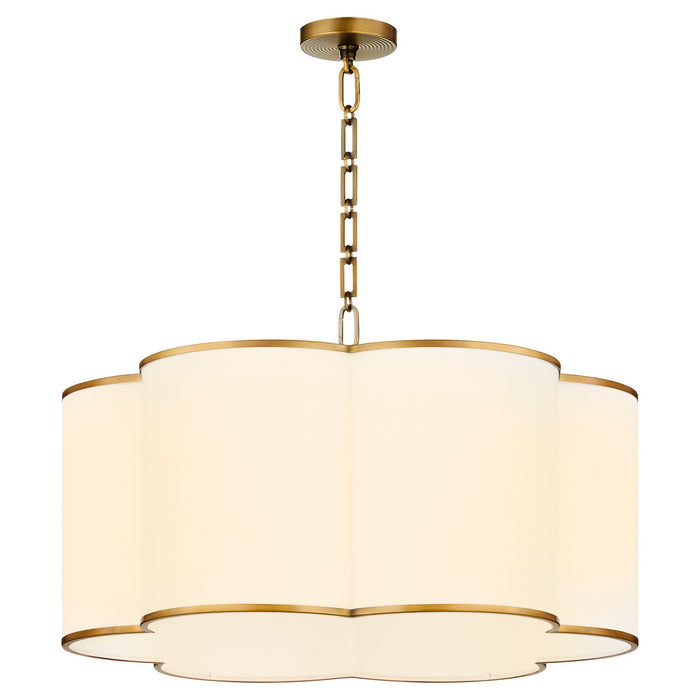 Quorum - 8228-6-47 - Six Light Pendant - Belinder - Non-Lacquered Brass