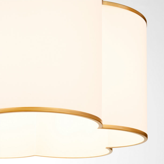 Quorum - 8228-6-47 - Six Light Pendant - Belinder - Non-Lacquered Brass