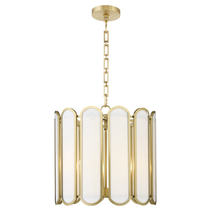 Quorum - 824-4-80 - Four Light Pendant - Belleview - Aged Brass
