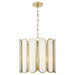 Quorum - 824-4-80 - Four Light Pendant - Belleview - Aged Brass