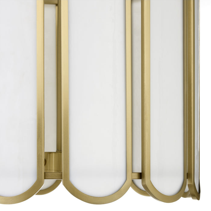 Quorum - 824-4-80 - Four Light Pendant - Belleview - Aged Brass
