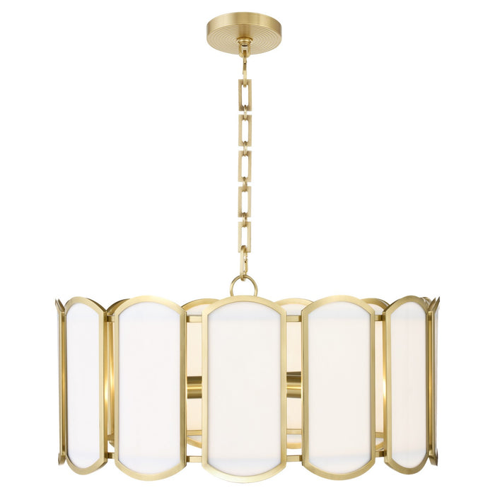 Quorum - 824-5-80 - Five Light Pendant - Belleview - Aged Brass