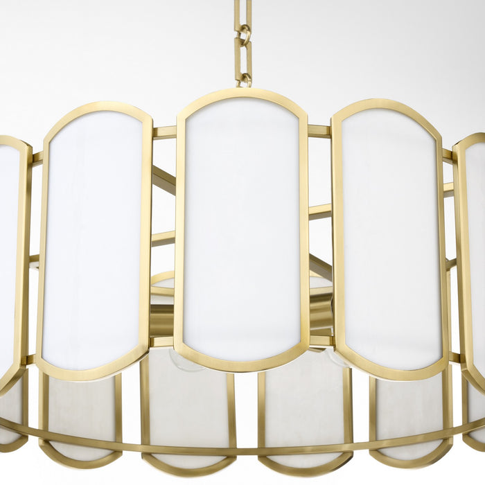 Quorum - 824-5-80 - Five Light Pendant - Belleview - Aged Brass