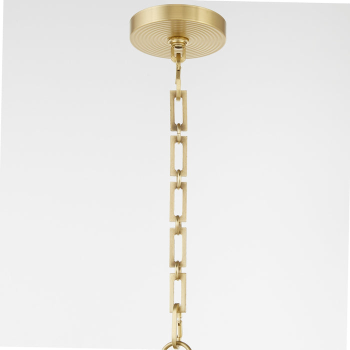 Quorum - 824-5-80 - Five Light Pendant - Belleview - Aged Brass