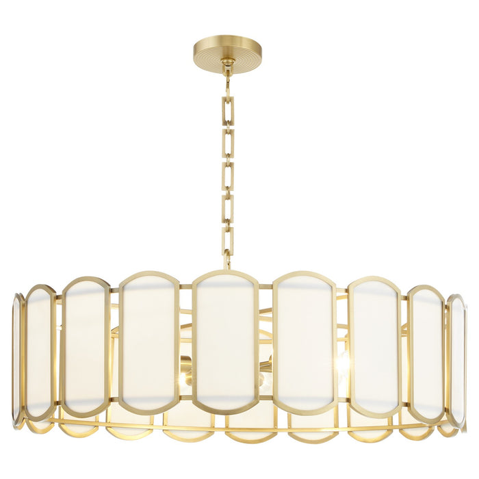 Quorum - 824-8-80 - Eight Light Pendant - Belleview - Aged Brass