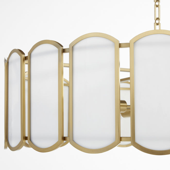 Quorum - 824-8-80 - Eight Light Pendant - Belleview - Aged Brass