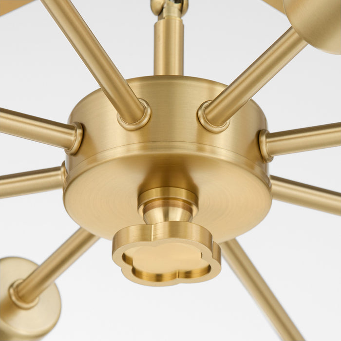 Quorum - 824-8-80 - Eight Light Pendant - Belleview - Aged Brass