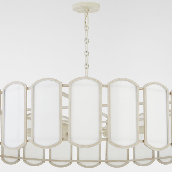 Quorum - 824-8-52 - Eight Light Pendant - Belleview - Washed Oak
