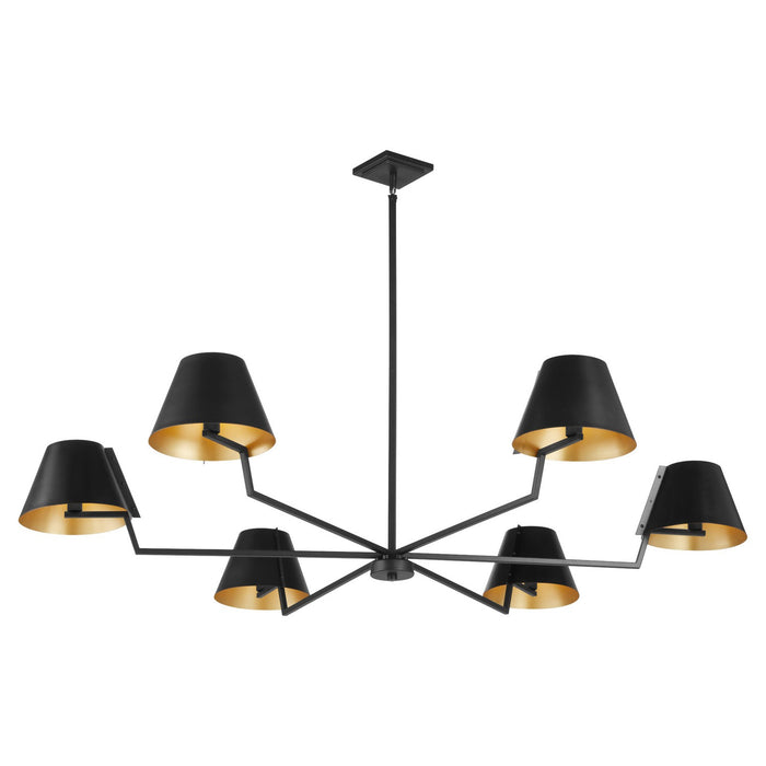 Quorum - 668-6-59 - Six Light Chandelier - Bliss - Matte Black