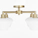 Quorum - 3221-26-80 - Four Light Flush Mount - Cassini - Aged Brass