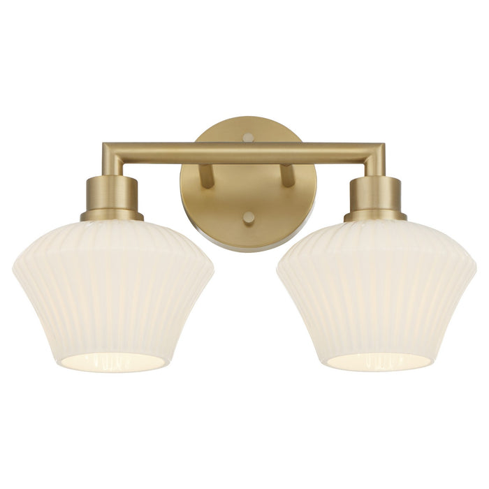 Quorum - 5221-2-80 - Two Light Vanity - Cassini - Aged Brass