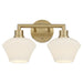 Quorum - 5221-2-80 - Two Light Vanity - Cassini - Aged Brass