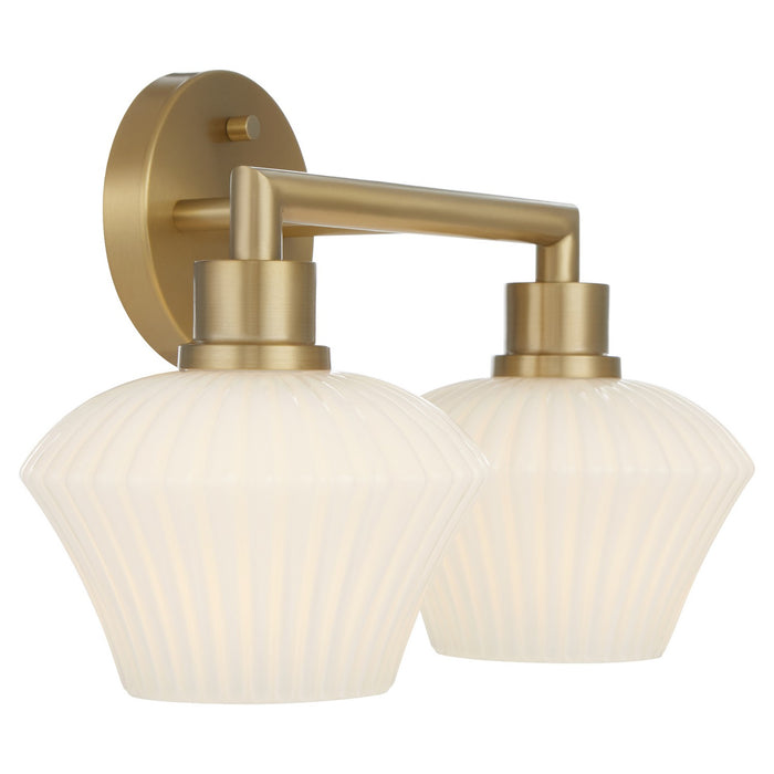Quorum - 5221-2-80 - Two Light Vanity - Cassini - Aged Brass