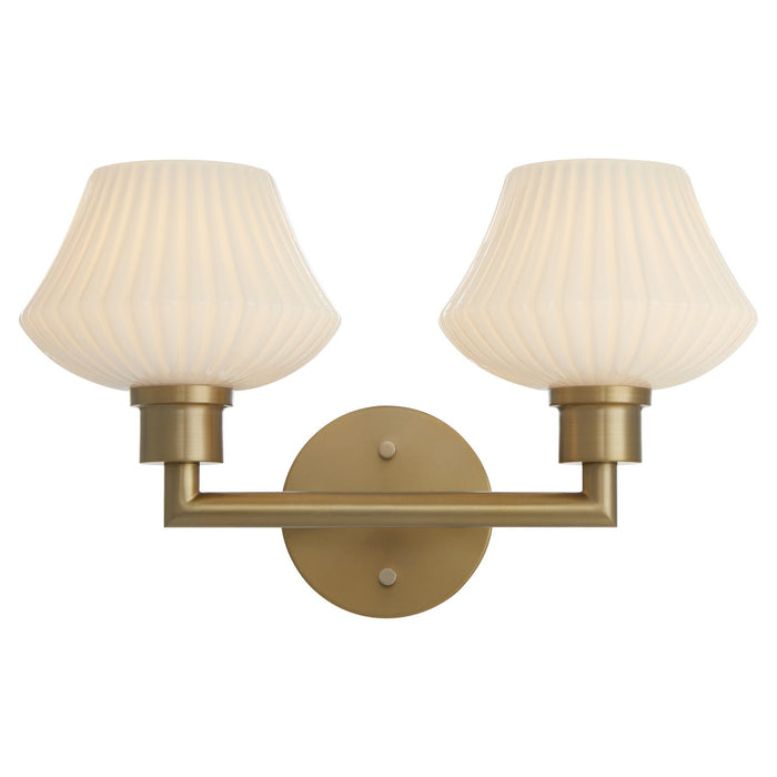 Quorum - 5221-2-80 - Two Light Vanity - Cassini - Aged Brass