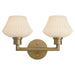Quorum - 5221-2-80 - Two Light Vanity - Cassini - Aged Brass