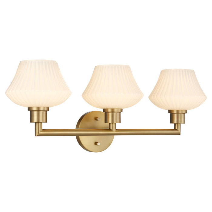 Quorum - 5221-3-80 - Three Light Vanity - Cassini - Aged Brass