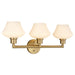 Quorum - 5221-3-80 - Three Light Vanity - Cassini - Aged Brass