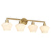 Quorum - 5221-4-80 - Four Light Vanity - Cassini - Aged Brass