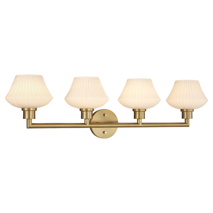 Quorum - 5221-4-80 - Four Light Vanity - Cassini - Aged Brass