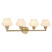 Quorum - 5221-4-80 - Four Light Vanity - Cassini - Aged Brass