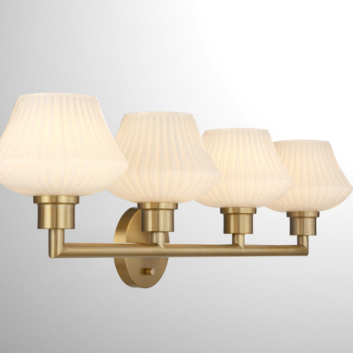 Quorum - 5221-4-80 - Four Light Vanity - Cassini - Aged Brass