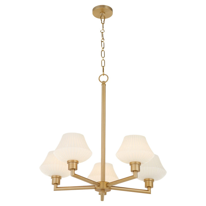 Quorum - 6221-5-80 - Five Light Chandelier - Cassini - Aged Brass