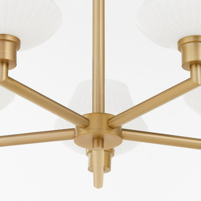 Quorum - 6221-5-80 - Five Light Chandelier - Cassini - Aged Brass