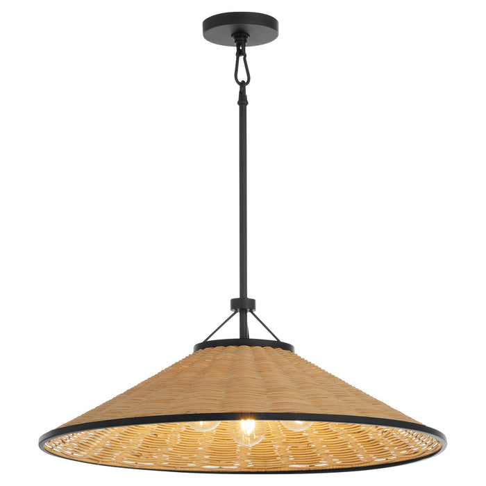 Quorum - 830-3-59 - Three Light Pendant - Cona - Matte Black