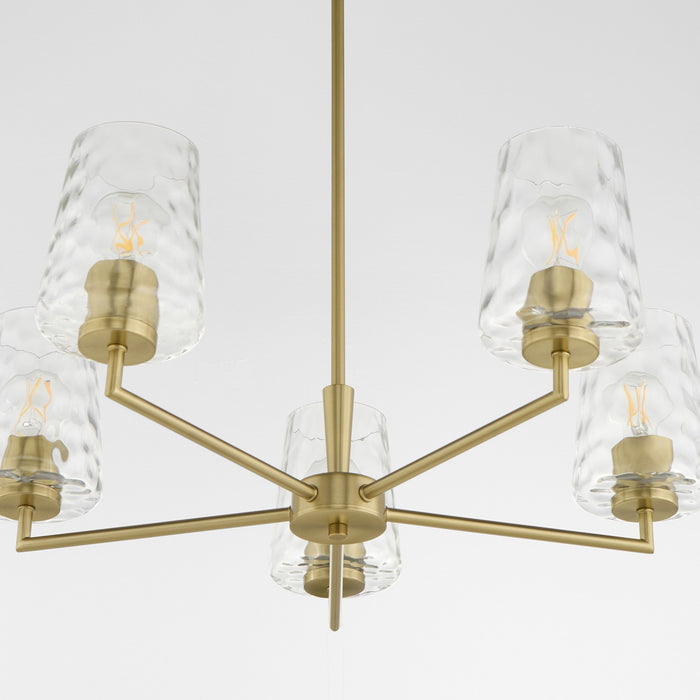Quorum - 6204-5-80 - Five Light Chandelier - Goodwin - Aged Brass
