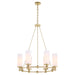 Quorum - 667-6-80 - Six Light Chandelier - Lee Boulevard - Aged Brass
