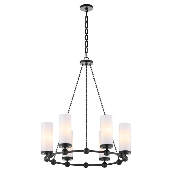 Quorum - 667-6-59 - Six Light Chandelier - Lee Boulevard - Matte Black