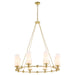 Quorum - 667-8-80 - Eight Light Chandelier - Lee Boulevard - Aged Brass