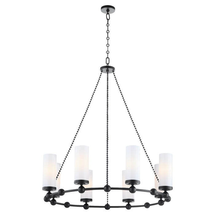 Quorum - 667-8-59 - Eight Light Chandelier - Lee Boulevard - Matte Black