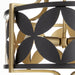 Quorum - 283-18-5980 - Three Light Semi Flush Mount - Mariposa - Matte Black w/Aged Brass