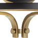 Quorum - 283-18-5980 - Three Light Semi Flush Mount - Mariposa - Matte Black w/Aged Brass